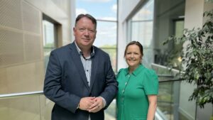 whg Chief Executive Gary Fulford and Aspire Housing Chief Executive Sinéad Butters MBE